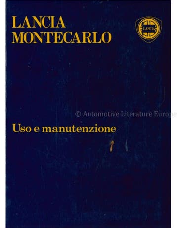 1980 LANCIA BETA MONTECARLO INSTRUCTIEBOEKJES ITALIAANS