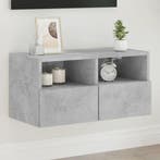vidaXL Tv-wandmeubel 60x30x30 cm bewerkt hout betongrijs, Verzenden, Nieuw