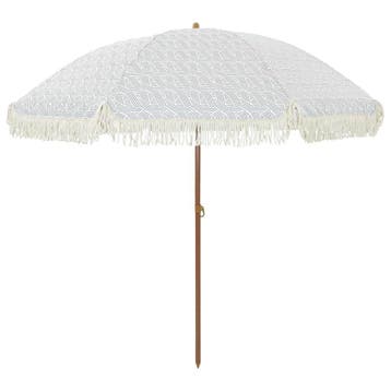 Strandparasol | Retour deal | Sla nu je slag, Tuin en Terras, 2 tot 3 meter, Zo goed als nieuw, Strandparasol, Kantelbaar