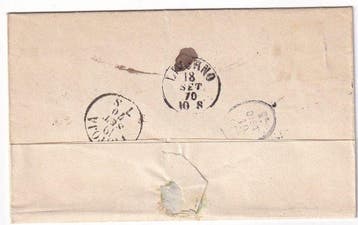 Italiaanse oude staten - Pauselijke Staat - Rome 1870 18, Gestempeld