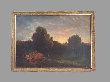 Scuola italiana (XIX), Firmato Innocenti - Paesaggio