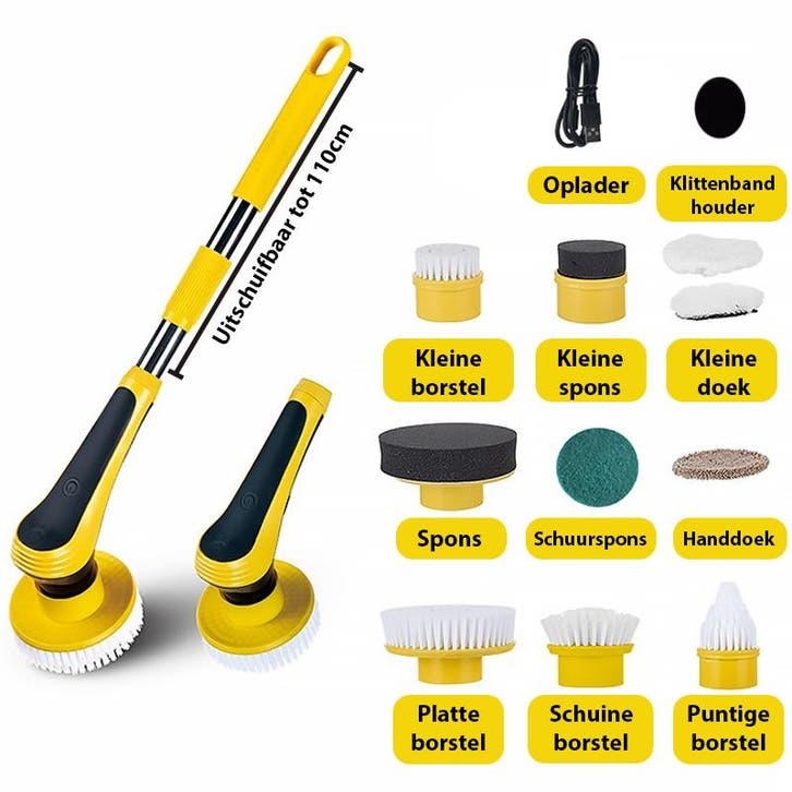 Kibani Accu Schrobmachine 3.7V - Spin Scrubber - Elektrische, Jardin & Terrasse, Outils à main