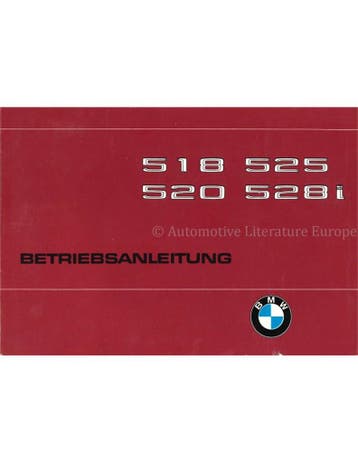 1978 BMW 5 SERIE INSTRUCTIEBOEKJE DUITS, Ophalen of Verzenden