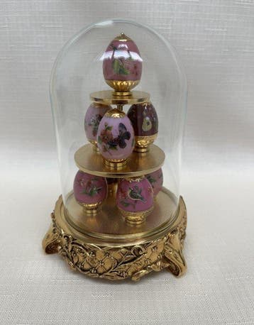 Œuf Fabergé - Ruby Garden, Maison Fabergé - Porcelaine - Œuf, Antiquités & Art