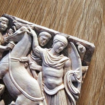 Romeins Achilles & Hector-sarcofaag – hoog reliëf replica op