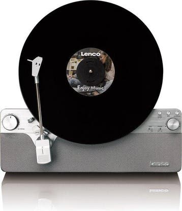 Platenspeler met speakers - Bluetooth - Auto-stop - Grijs -, Verzenden, Nieuw