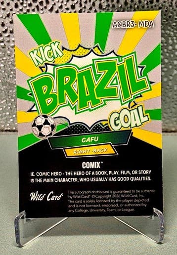 Wild Card Comix Cafu 1/1 Gesigneerde kaart, Enige, Nieuw