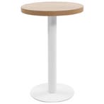 vidaXL Bistrotafel 50 cm MDF lichtbruin, Verzenden, Nieuw