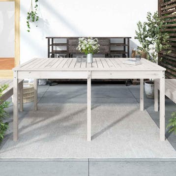 Tuintafel wit, 160cm - Tweede kansje, OP=OP, Tuin en Terras, Verzenden, Gebruikt, Rechthoekig, Hout