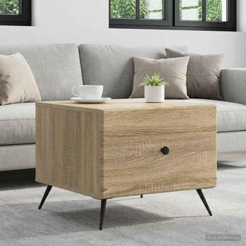 vidaXL Salontafel Sonoma Eiken 49 x 50 x 40 cm Bewerkt hout, Verzenden