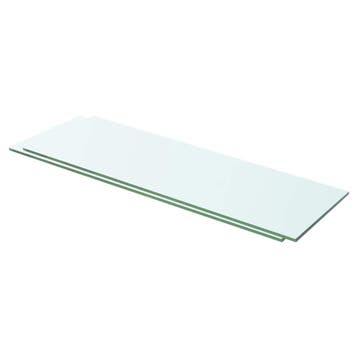 vidaXL Schappen 2 st 60x15 cm glas transparant, Verzenden, Nieuw