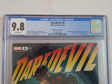 Daredevil #8 - CGC 9.8-Miller variant cover - - 1 Graded, Boeken, Nieuw