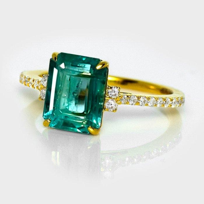 Sans prix de réserve - Bague - 14 carats Or jaune, IGI 2,57, Bijoux, Sacs & Beauté, Bagues