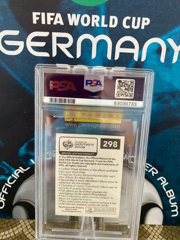 2006 Panini World Cup Stickers Cristiano Ronaldo 298 Graded, Verzamelen, Nieuw