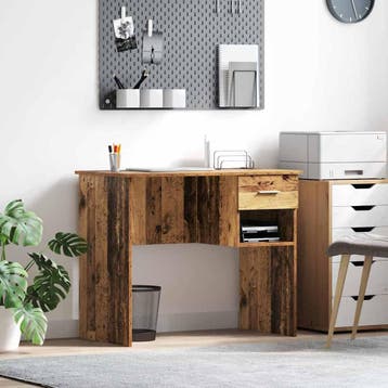 vidaXL Bureau Oud Hout 90 x 49 x 75 cm Bewerkt hout, Verzenden