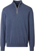 CASAMODA Halfzip Trui Solid Blauw maat Maat 52/54 (L) Heren, Maat 52/54 (L), CASAMODA, Nieuw, Verzenden