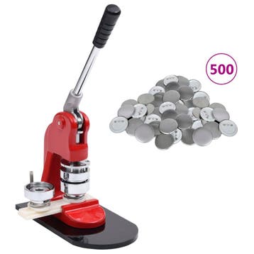 vidaXL Buttonmachine met 500 st buttononderdelen 37 mm, Verzenden