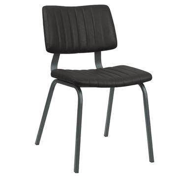 Stoel | Kunstleer/Metaal | Zwart | Indoor |, Verzenden, Nieuw in verpakking