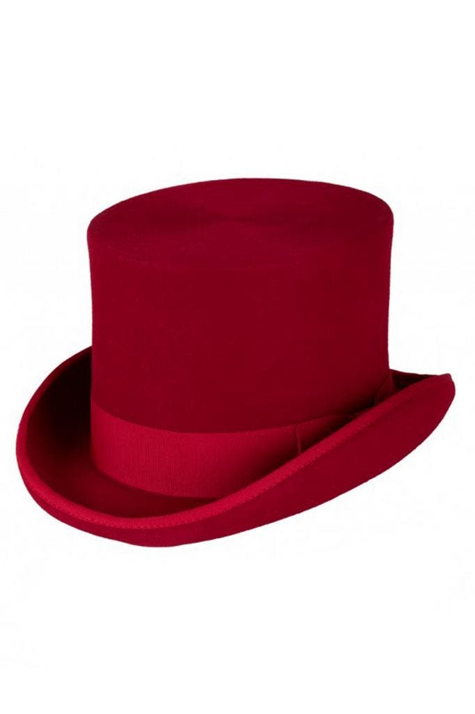 KIMU® Luxe Hoge Hoed Rood Hoog Model 61 100% Wol Heren Man W, Kleding | Heren, Hoeden en Petten, Nieuw, Ophalen of Verzenden