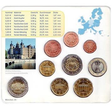 Duitsland. Year Set (BU) 2007 A,D,F,G,J (5 sets) (Zonder