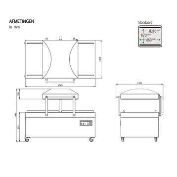 Vacumeermachine | ATMOZ | Seallengte 4x 880mm (Voor/Achter), Verzenden, Nieuw in verpakking