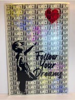 Artiluxx - American dollar Banksy wall art, Antiek en Kunst, Kunst | Schilderijen | Modern