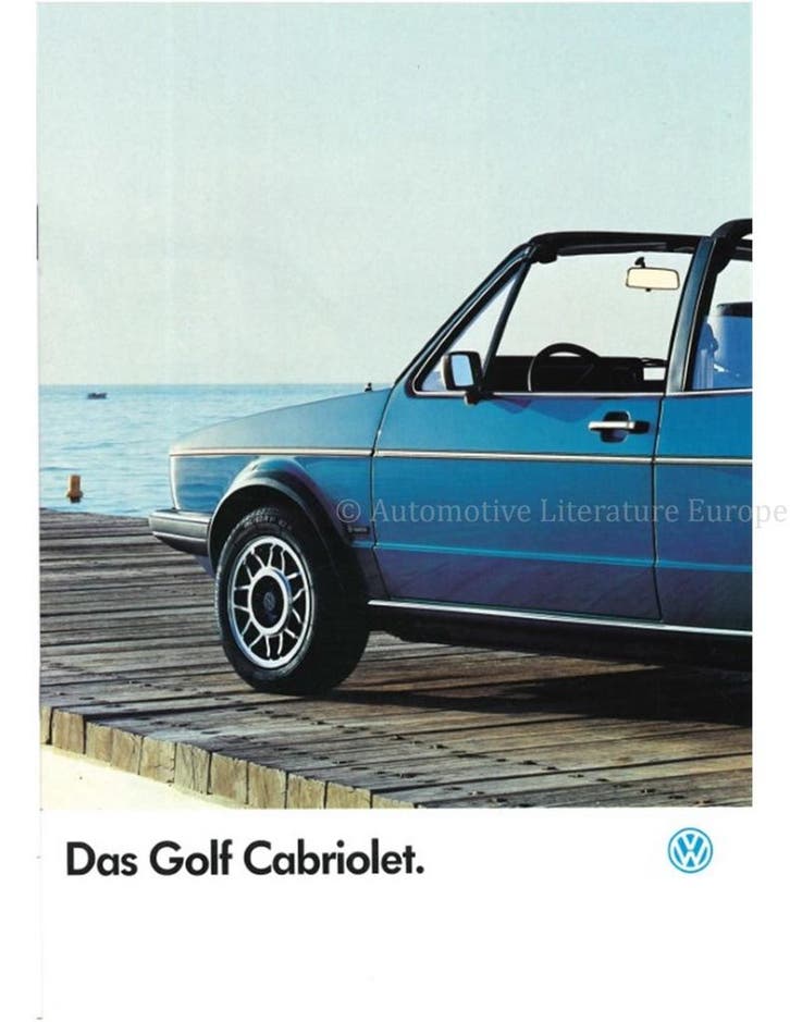 1987 VOLKSWAGEN GOLF CABRIOLET BROCHURE DUITS, Livres, Autos | Brochures & Magazines