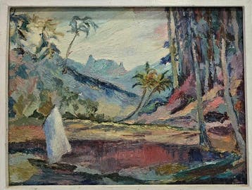 Jordi Cañellas (1953) - Lago entre árboles