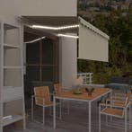 vidaXL Luifel handmatig uittrekbaar met rolgordijn LED 3x2,5, Verzenden, Nieuw
