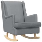 vidaXL Schommelstoel Lichtgrijs 62 x 80 x 85 cm Stof, Huis en Inrichting, Stoelen, Verzenden, Nieuw