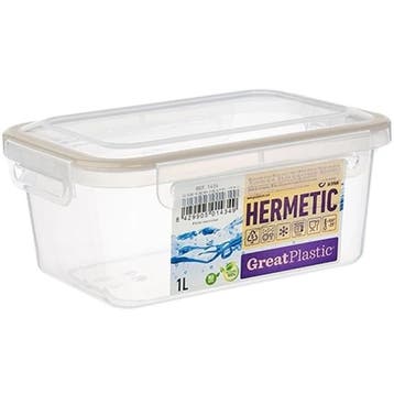 Voedselcontainer | Kunststof (BPA-Vrij) | Transparant | 1L, Verzenden