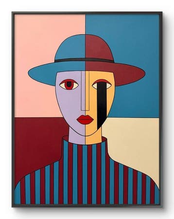 Marcel Mendez - Fragmented Face #75 -XL- ( No reserve )