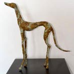 Abdoulaye Derme - sculptuur, Chien Lévrier élancé - 34 cm -, Antiquités & Art