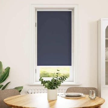 vidaXL Rolgordijn verduisterend 64,4x120 cm marineblauw /, Verzenden, Nieuw