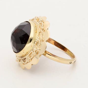 Bague - 14 carats Or jaune - 3.36ct. tw. Grenat