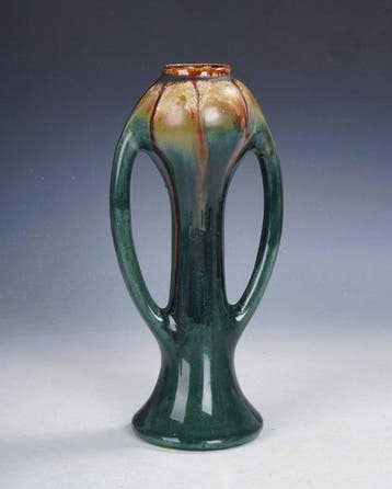 Faïencerie de Thulin - Vase - Belgique, Vert profond et