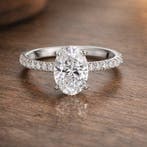 Verlovingsring - 14 karaat Witgoud - 2.03ct. tw. Diamant