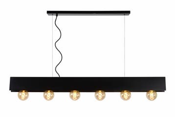 Hanglamp Lucide SURTUS -  - 6xE27 - Zwart -, Verzenden