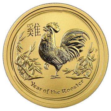 Gouden Lunar III Year of the Rooster 2017 1 troy ounce