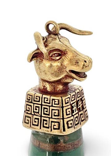 Tibetaans amulet met prachtige DZI-kraal KwanYin, Chinees, Collections