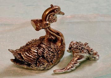 Marchetti Preziosi Florence - Beeldje - Swan and Cornucopia
