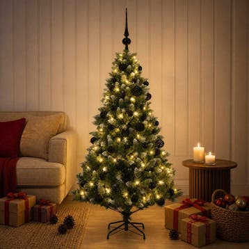 vidaXL Kunstkerstboom met Ballen 120 cm 150 LEDs Warmwit, Verzenden