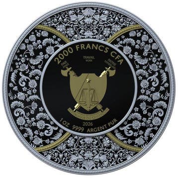 Kameroen. 2000 Francs 2026 Durga Hindu Religion Gilded 1 Oz, Postzegels en Munten