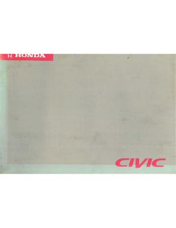 1995 HONDA CIVIC INSTRUCTIEBOEKJE NEDERLANDS, Auto diversen, Handleidingen en Instructieboekjes
