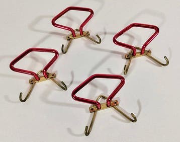 Porte-manteau - Laiton doré, aluminium patiné - Set de