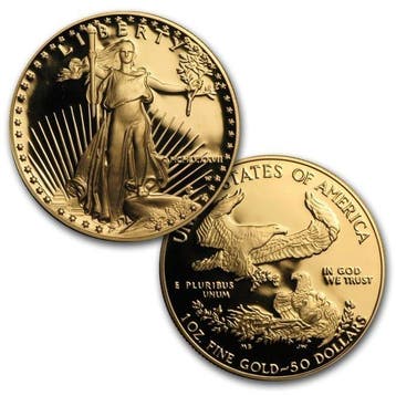 États-Unis. 1987 1.5 oz American Proof Gold Eagle 2 Coin Set