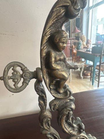 Tafelspiegel - Gegoten messing - Basculante rococo-stijl