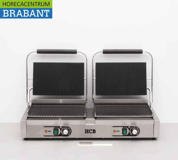HCB Gril à double contact en acier inoxydable Gril à panini, Verzenden