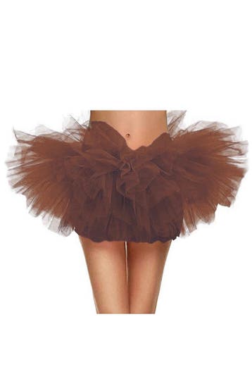 Korte Tutu Bruin Tule Rokje L XL XXL Bruine Petticoat Rok Da, Ophalen of Verzenden, Nieuw