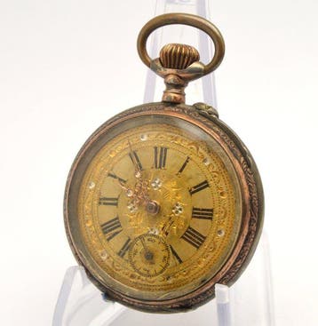 Antique 19th Century - 800 Silver - mechanical pocket watch, Handtassen en Accessoires, Nieuw